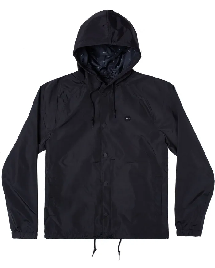 RVCA Mens Jackets Va Hood Coach Ii Jacket Black Blk