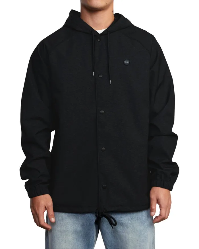 RVCA Mens Jackets Va Hood Coach Ii Jacket Black Blk