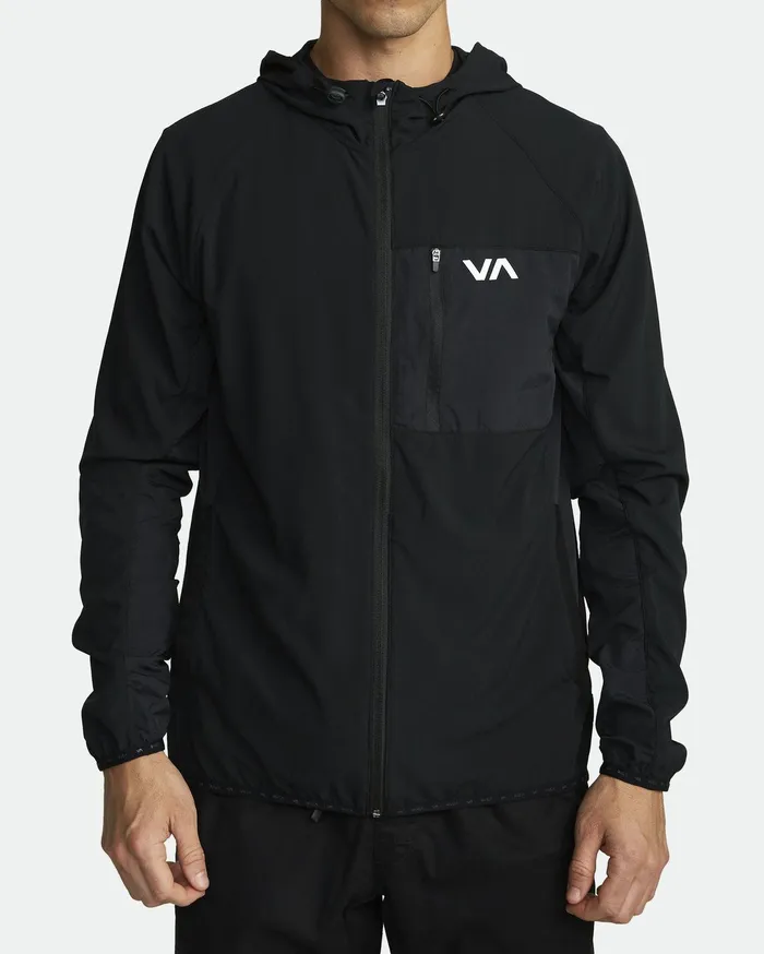 RVCA Mens Jackets Yogger Track Jacket Black Blk