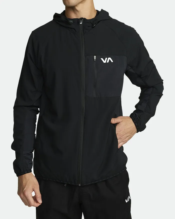 RVCA Mens Jackets Yogger Track Jacket Black Blk