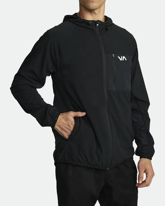 RVCA Mens Jackets Yogger Track Jacket Black Blk