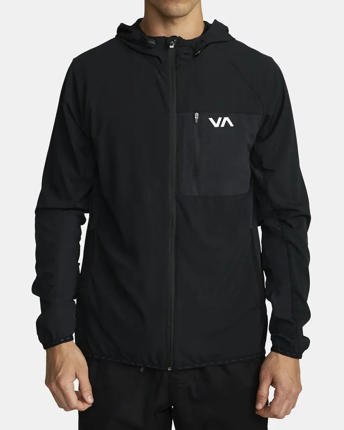 RVCA Mens Jackets Yogger Track Jacket Black Blk