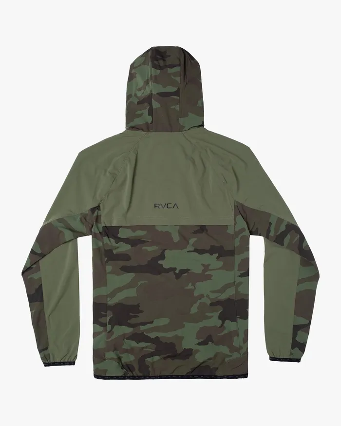 RVCA Mens Jackets Yogger Track Jacket Green Camo Ii Gnr6