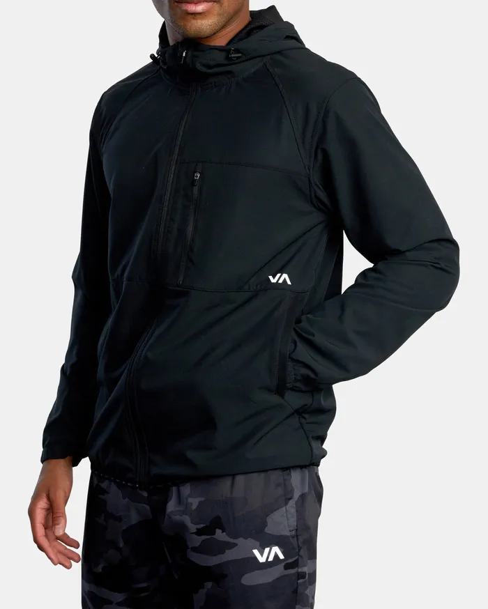 RVCA Mens Jackets Yogger Track Jacket Ii Black Blk