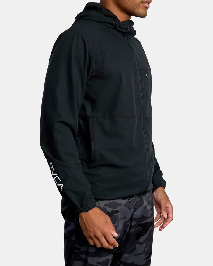 RVCA Mens Jackets Yogger Track Jacket Ii Black Blk