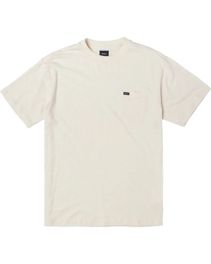 RVCA Mens Knit Harmonia Hemp Short Sleeve Tee Natural Nat