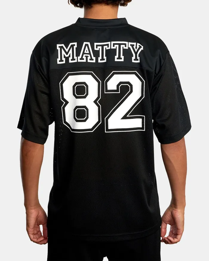 RVCA Mens Knit Matty Matheson Practice Short Sleeve Jersey Black Blk