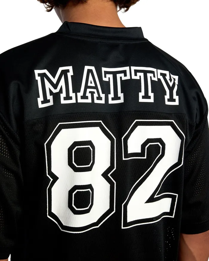RVCA Mens Knit Matty Matheson Practice Short Sleeve Jersey Black Blk