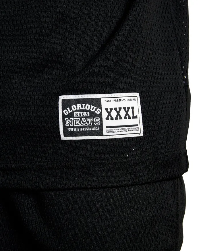 RVCA Mens Knit Matty Matheson Practice Short Sleeve Jersey Black Blk