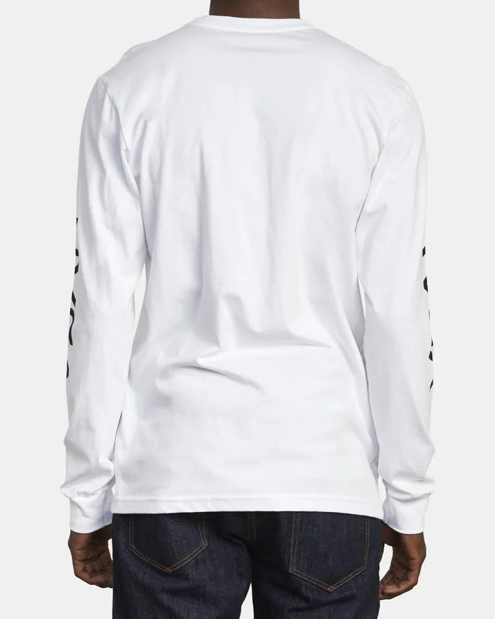 RVCA Mens Long Sleeves Big Rvca Long Sleeve Tee White Wht