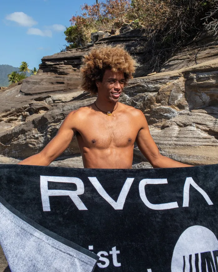 RVCA Mens Other Accessories Anp Beach Towel Black Blk Gift Ideas