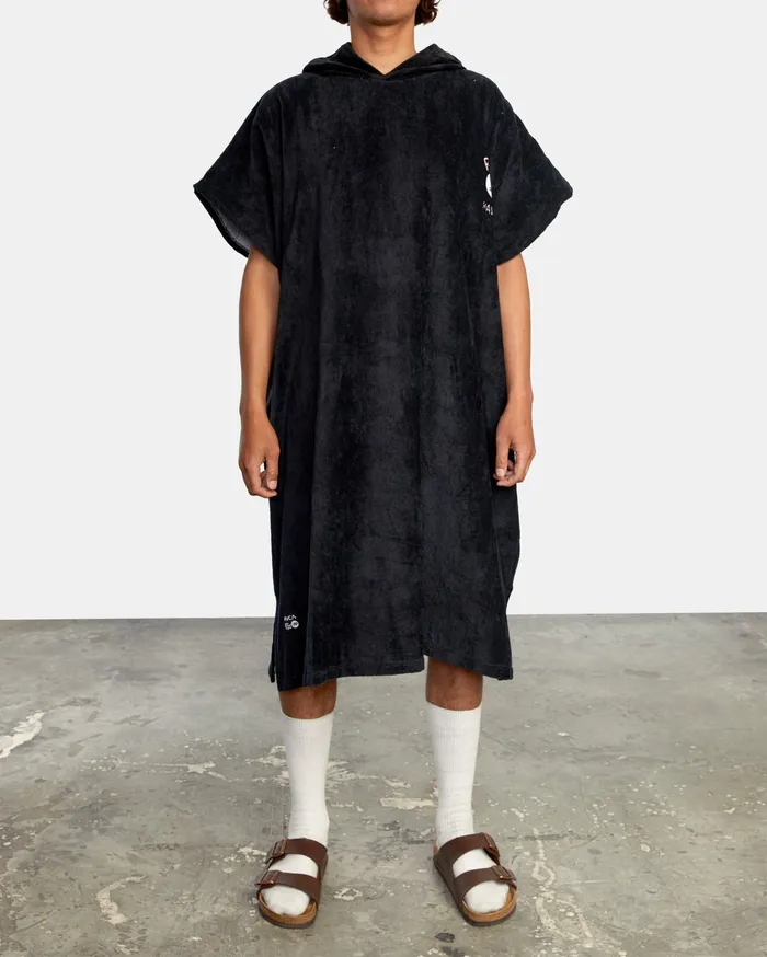 RVCA Mens Other Accessories Luke P Surf Poncho Changing Towel Black Blk Gift 4 You RVCA Mens Other Accessories Luke P Surf Poncho Changing Towel Black Blk Gift 4 You