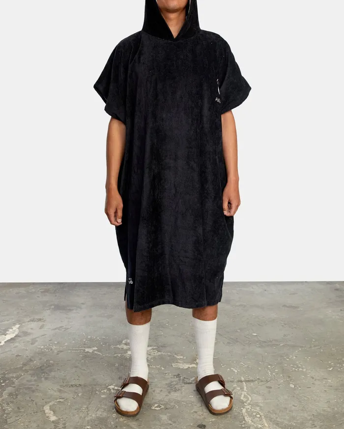 RVCA Mens Other Accessories Luke P Surf Poncho Changing Towel Black Blk Gift 4 You