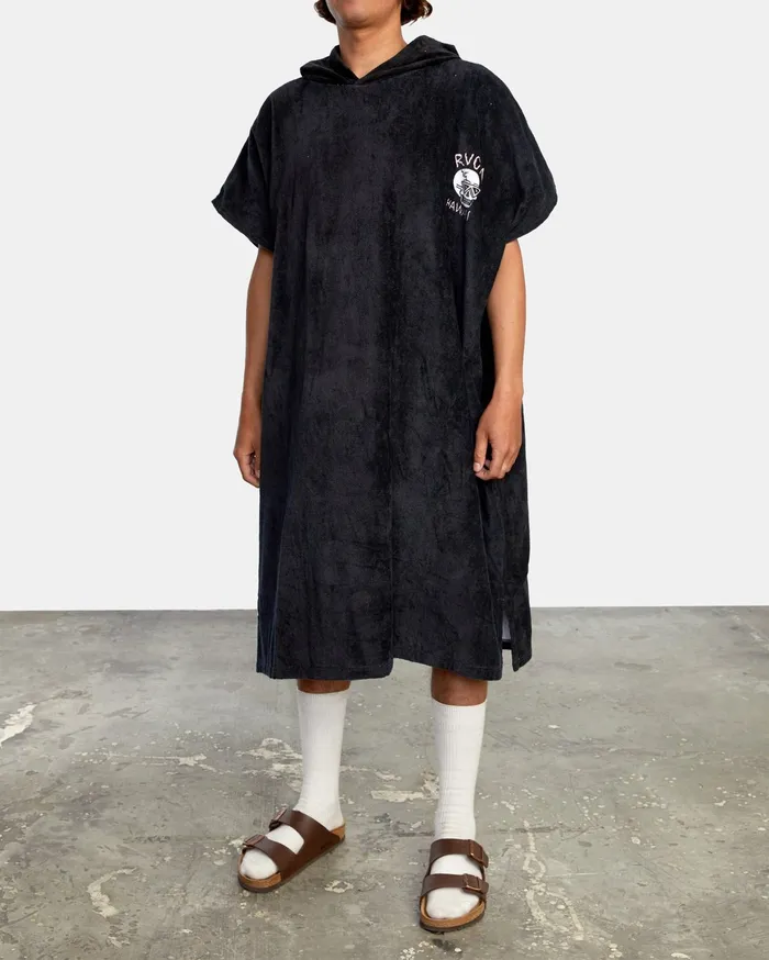 RVCA Mens Other Accessories Luke P Surf Poncho Changing Towel Black Blk Gift 4 You