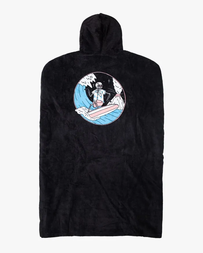 RVCA Mens Other Accessories Luke P Surf Poncho Changing Towel Black Blk Gift 4 You