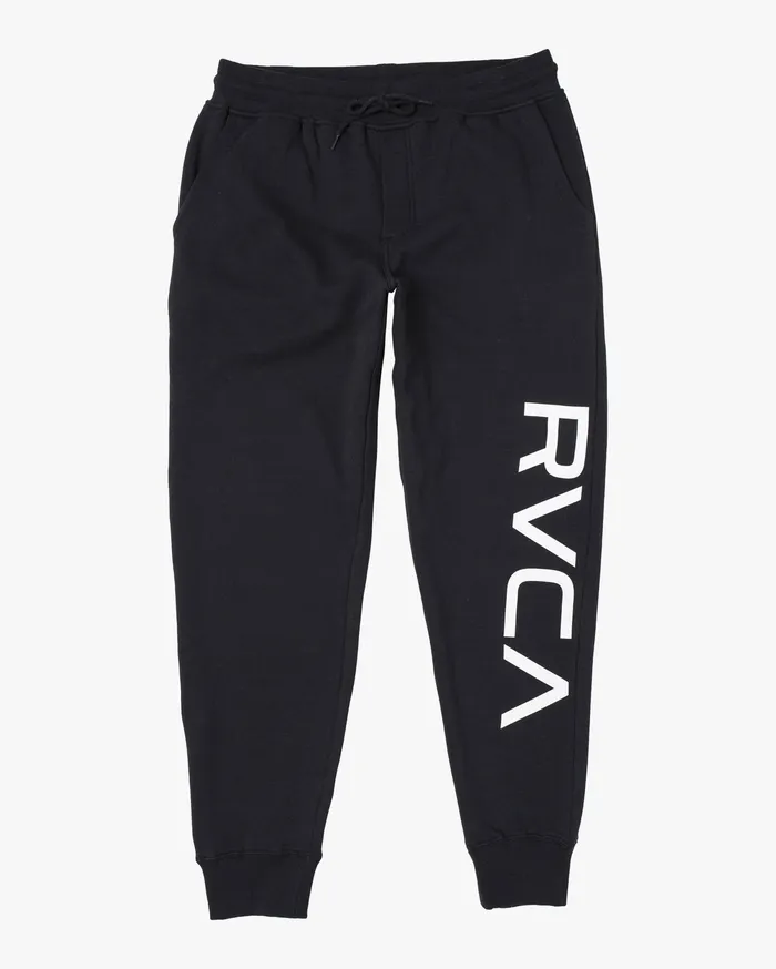 RVCA Mens Pants Big Rvca Sweatpant Black Blk Cheap On Sale