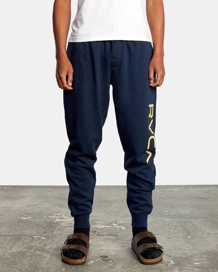 RVCA Mens Pants Big Rvca Sweatpants Navy Heather Nvh For Sale