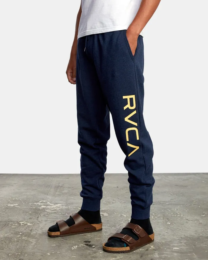 RVCA Mens Pants Big Rvca Sweatpants Navy Heather Nvh For Sale