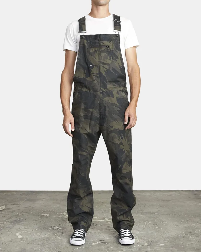 RVCA Mens Pants Chainmail Relaxed Fit Overall Black Camo Bkc Online