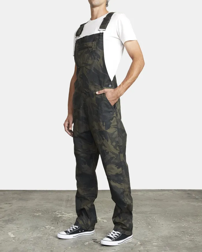 RVCA Mens Pants Chainmail Relaxed Fit Overall Black Camo Bkc Online
