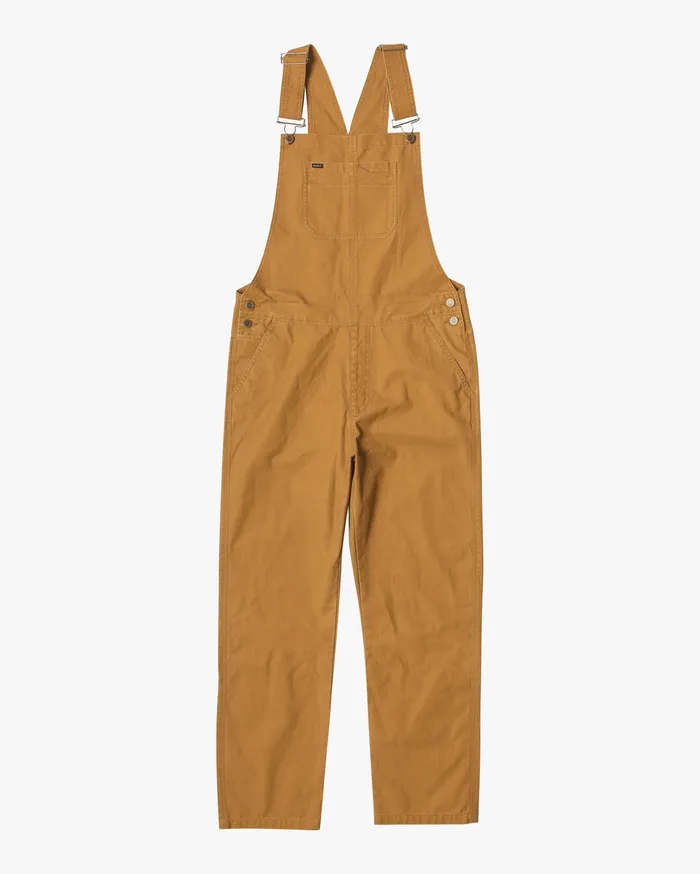 RVCA Mens Pants Chainmail Relaxed Fit Overall Camel Cml Casaul