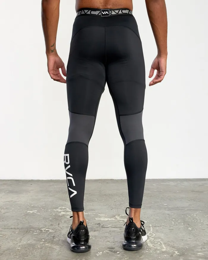 RVCA Mens Pants Compression Pant Black Blk Gift Ideas