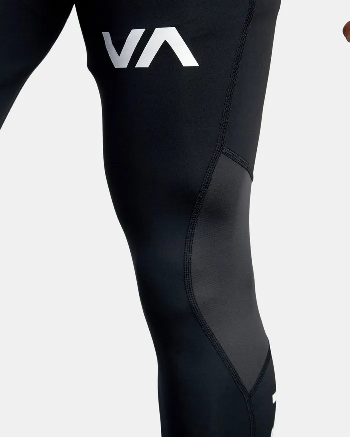 RVCA Mens Pants Compression Pant Black Blk Gift Ideas