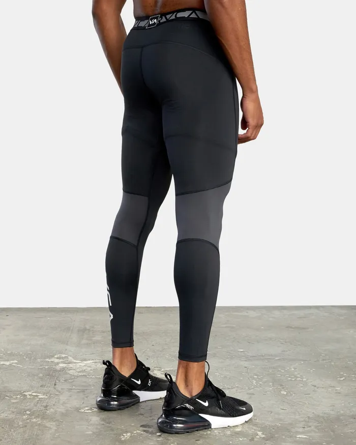 RVCA Mens Pants Compression Pant Black Blk Gift Ideas