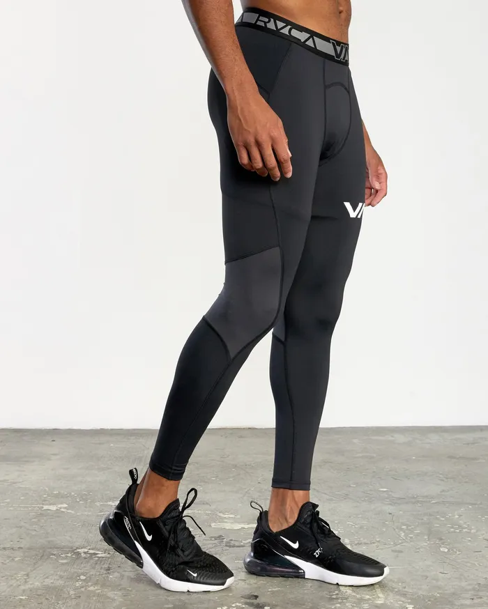 RVCA Mens Pants Compression Pant Black Blk Gift Ideas