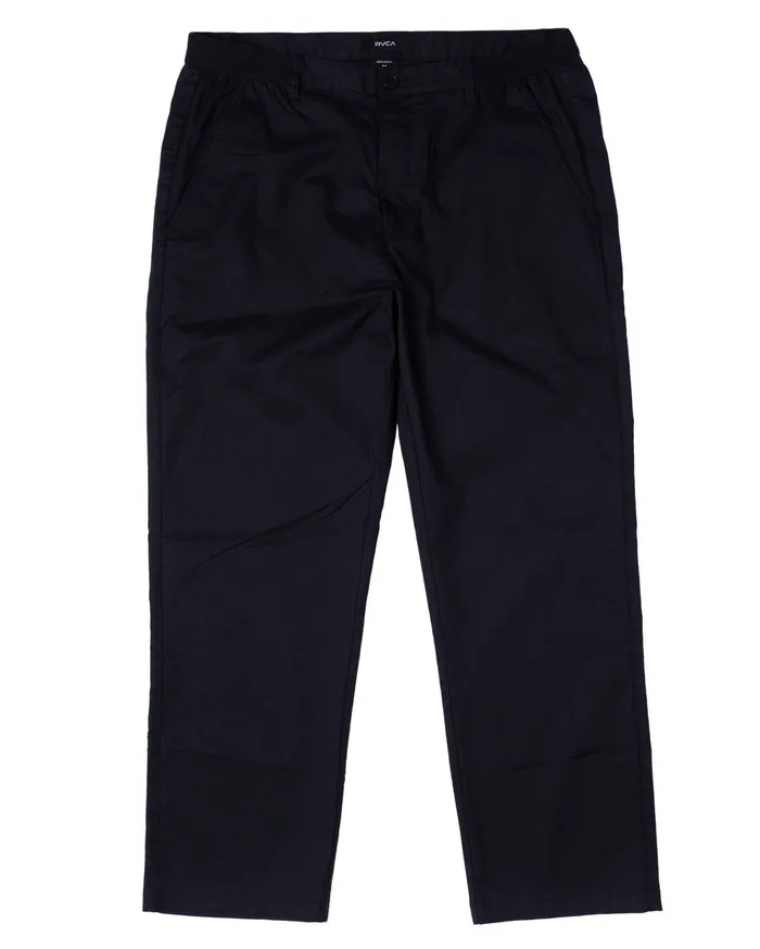 RVCA Mens Pants Curren Trouser Pant Black Blk Casaul