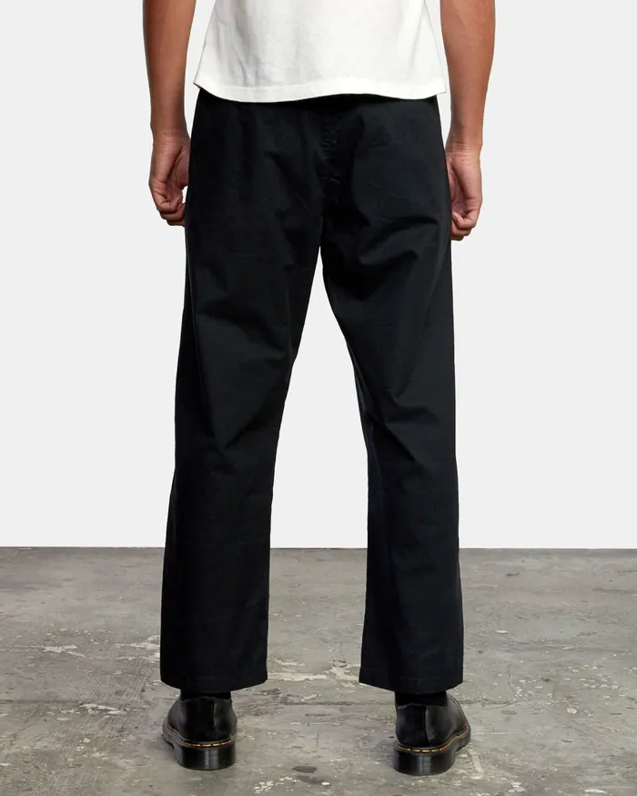 RVCA Mens Pants Curren Trouser Pant Black Blk Casaul