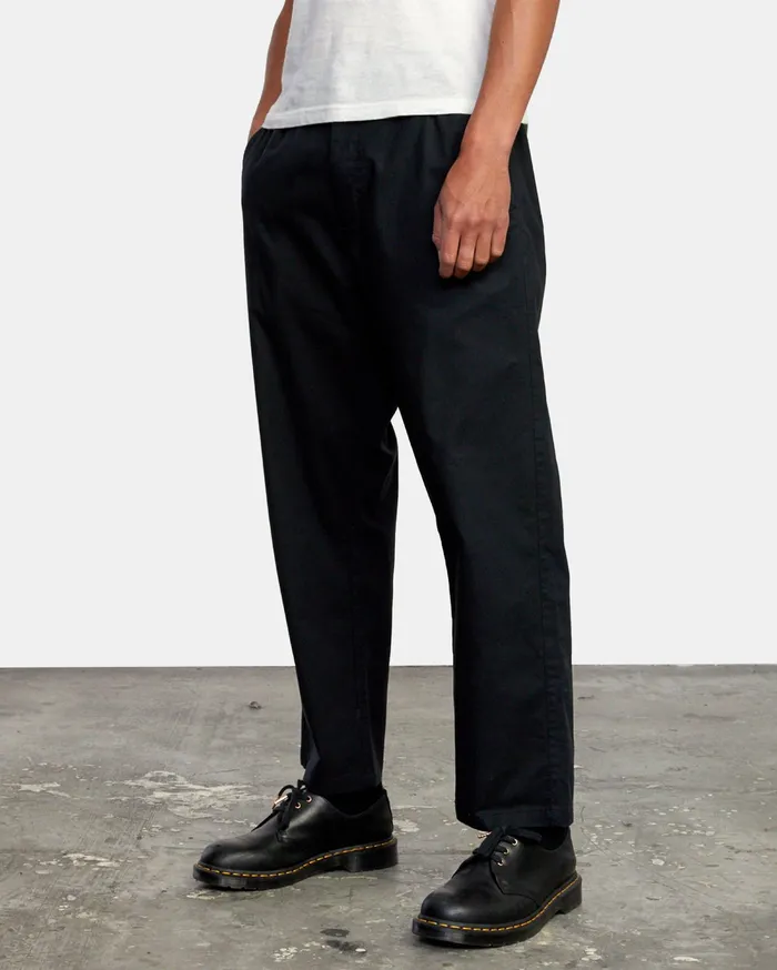 RVCA Mens Pants Curren Trouser Pant Black Blk Casaul