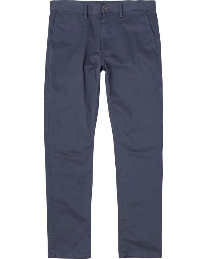 RVCA Mens Pants Daggers Slim Fit Chino Pant Moody Blue Mdy Popular