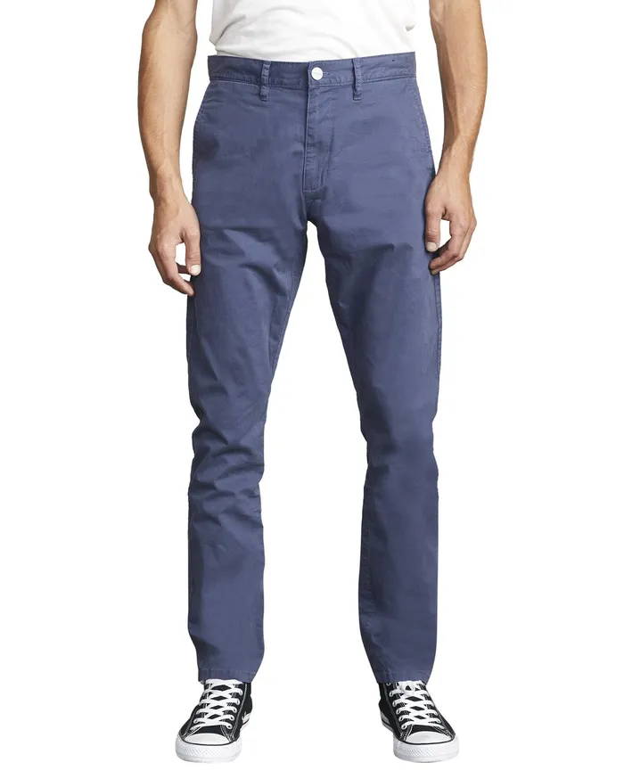 RVCA Mens Pants Daggers Slim Fit Chino Pant Moody Blue Mdy Popular