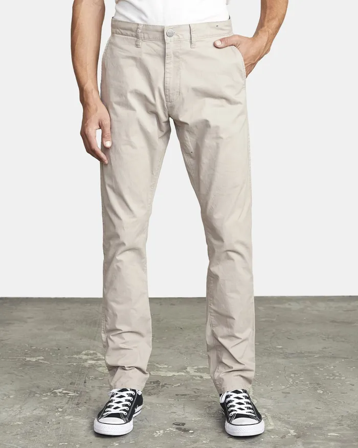 RVCA Mens Pants Daggers Slim Fit Chino Pant Sand San Near Me
