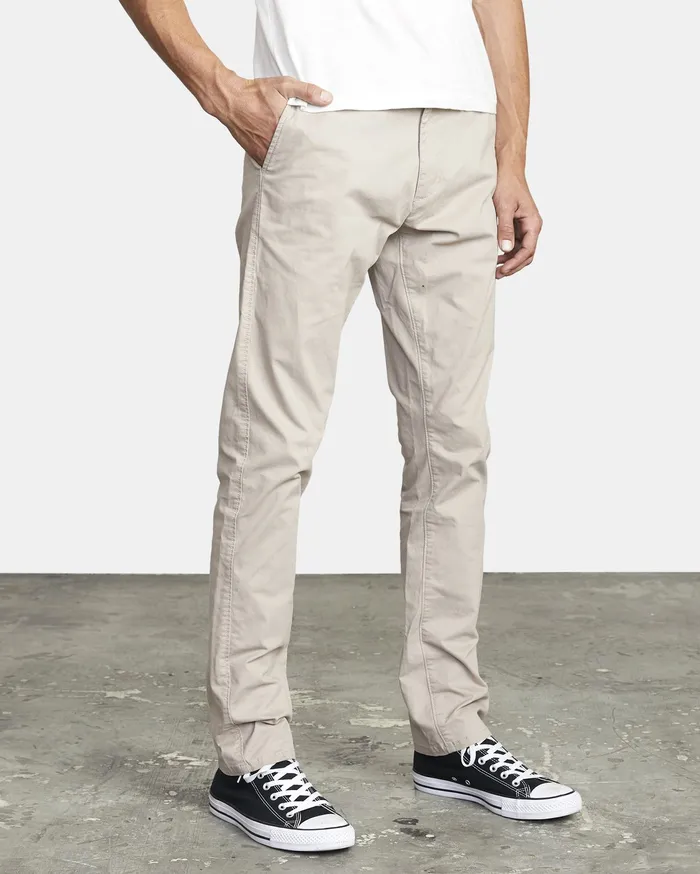 RVCA Mens Pants Daggers Slim Fit Chino Pant Sand San Near Me