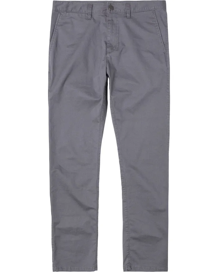 RVCA Mens Pants Daggers Slim Fit Chino Pant Smoke Smk Gift for Friend