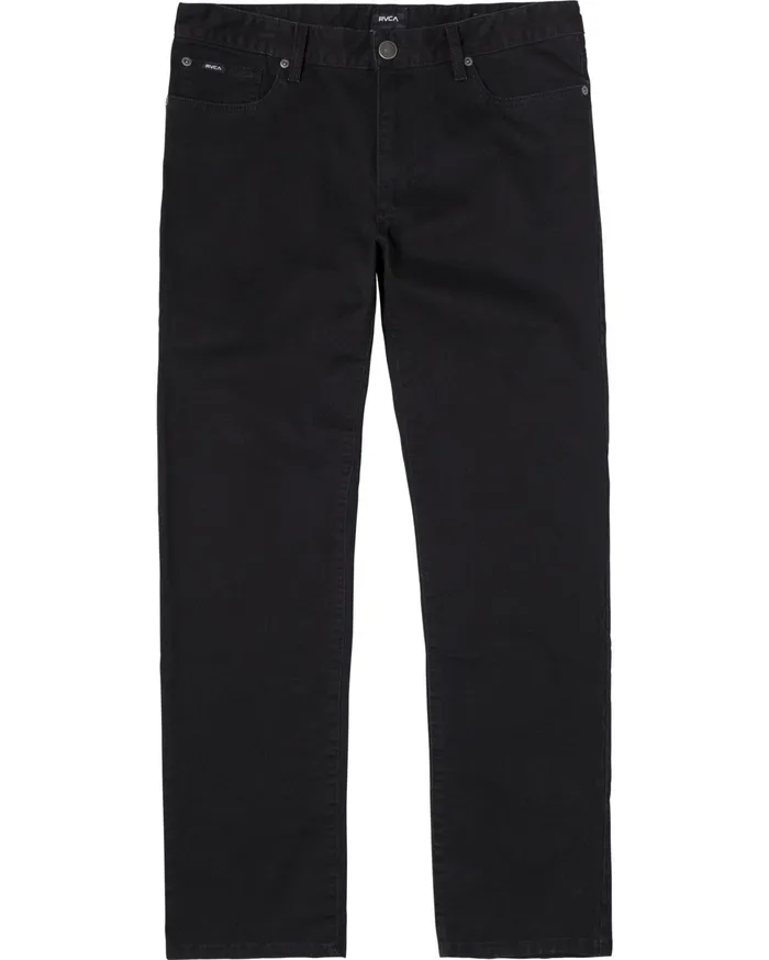 RVCA Mens Pants Daggers Slim Fit Twill Pant Black Blk Gift 4 You
