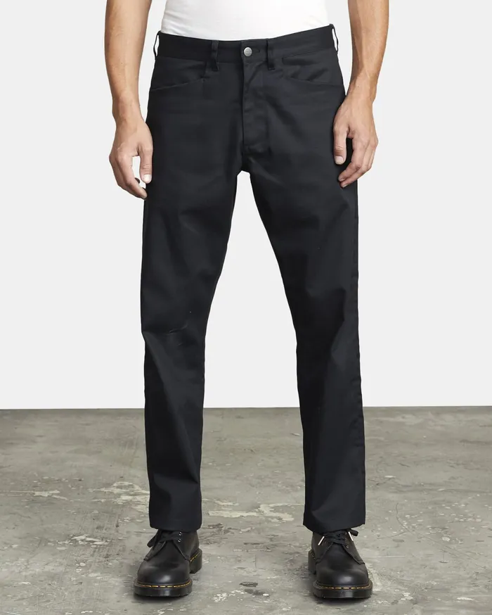 RVCA Mens Pants New Dawn Modern Straight Fit Pant Black Blk Gift for Friend