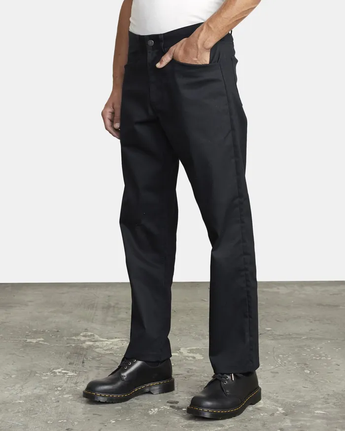 RVCA Mens Pants New Dawn Modern Straight Fit Pant Black Blk Gift for Friend