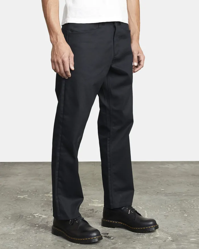 RVCA Mens Pants New Dawn Modern Straight Fit Pant Black Blk Gift for Friend