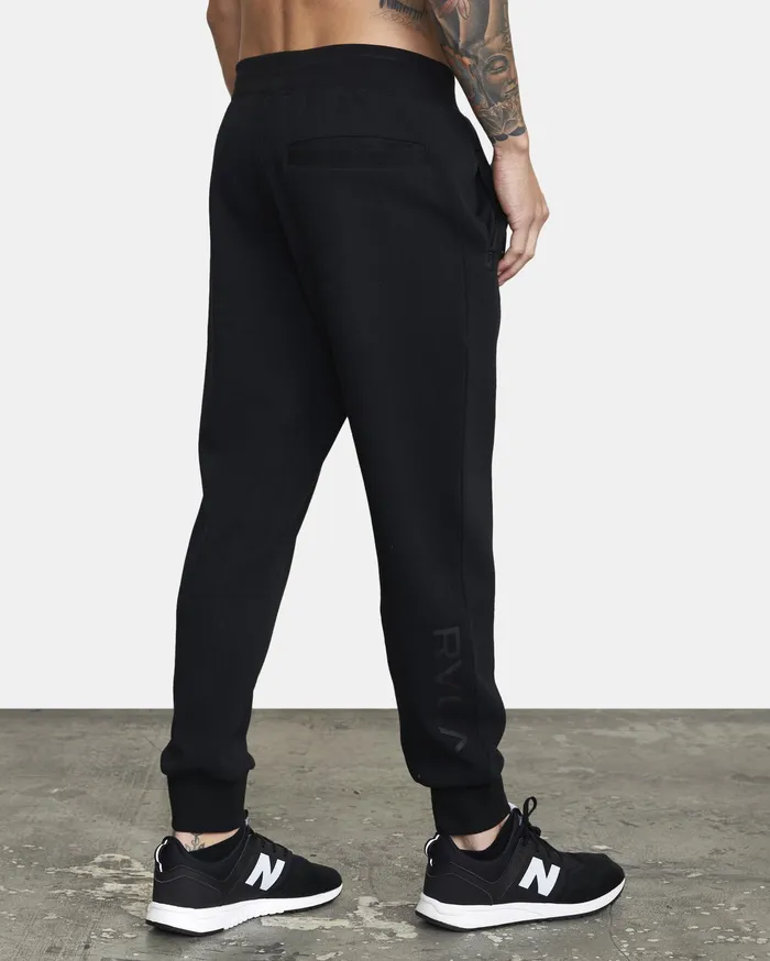 RVCA Mens Pants Sport Tech Sweatpant Black Blk Casaul