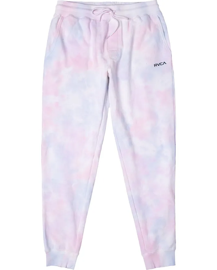 RVCA Mens Pants Tonally TieDye Sweatpants White Tie Dye Wbb6 On Sale