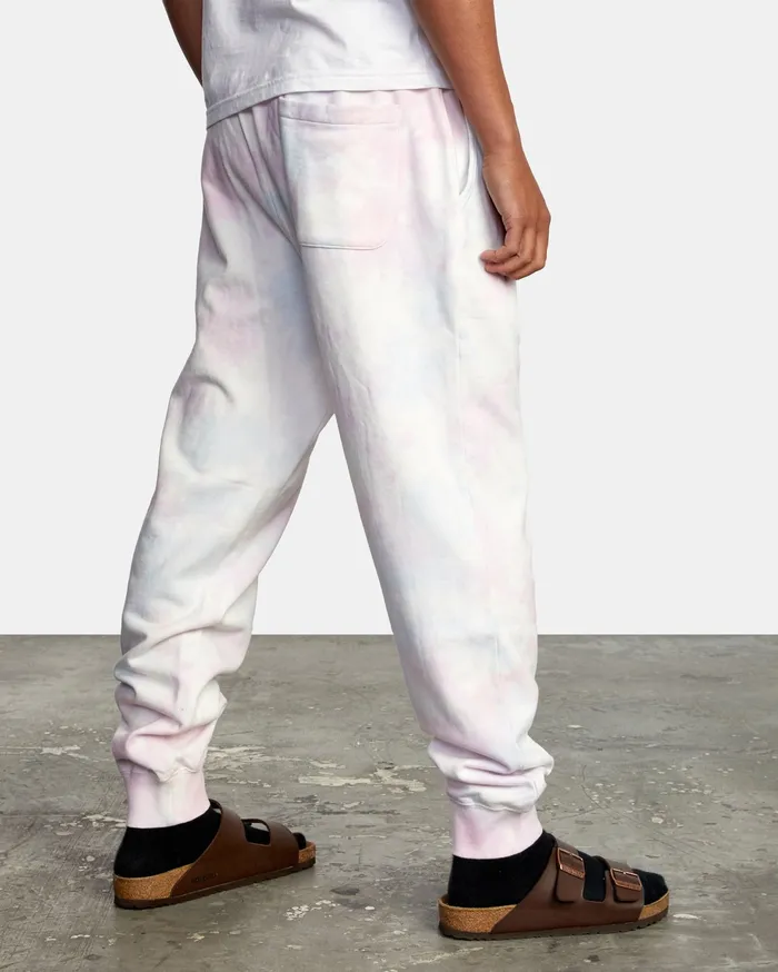 RVCA Mens Pants Tonally TieDye Sweatpants White Tie Dye Wbb6 On Sale