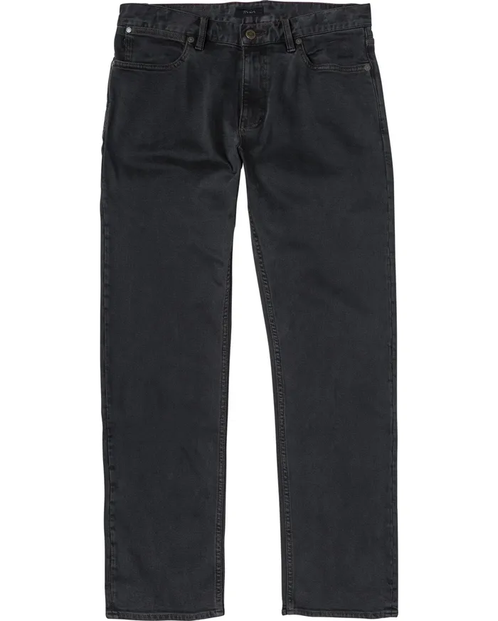 RVCA Mens Pants WeekEnd Straight Fit Denim Black Overdye Bdy Online