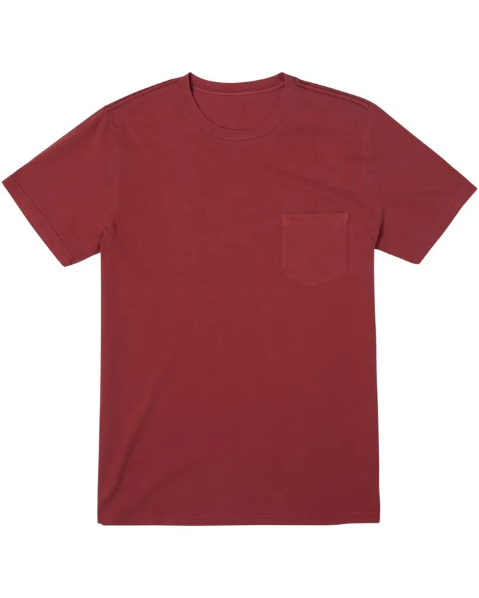 RVCA Mens Pigment Dye Tees Ptc Ii Pigment Short Sleeve Tee Chili Chl