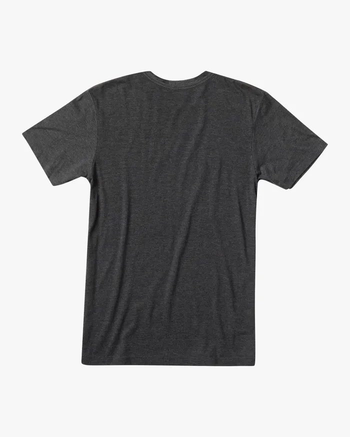 RVCA Mens Short Sleeves Big Rvca Short Sleeve Tee Black With Blue Bkb
