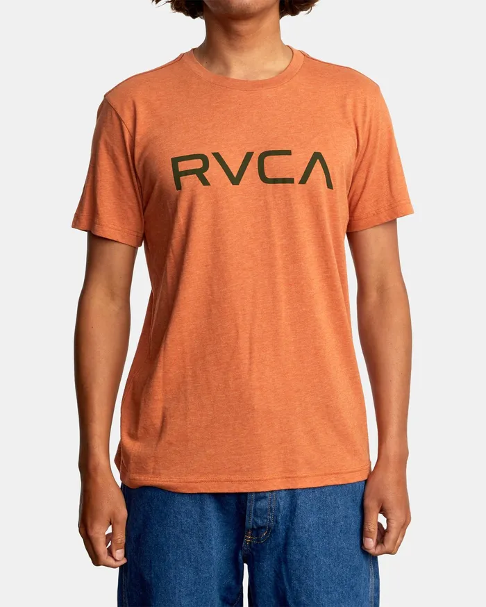 RVCA Mens Short Sleeves Big Rvca Short Sleeve Tee Cocoa Cca