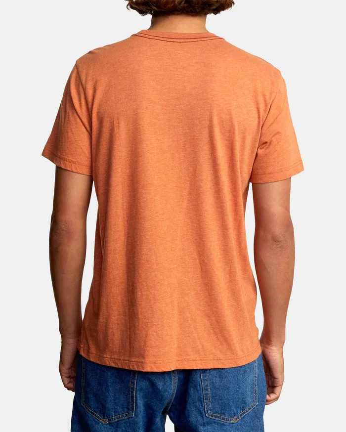 RVCA Mens Short Sleeves Big Rvca Short Sleeve Tee Cocoa Cca