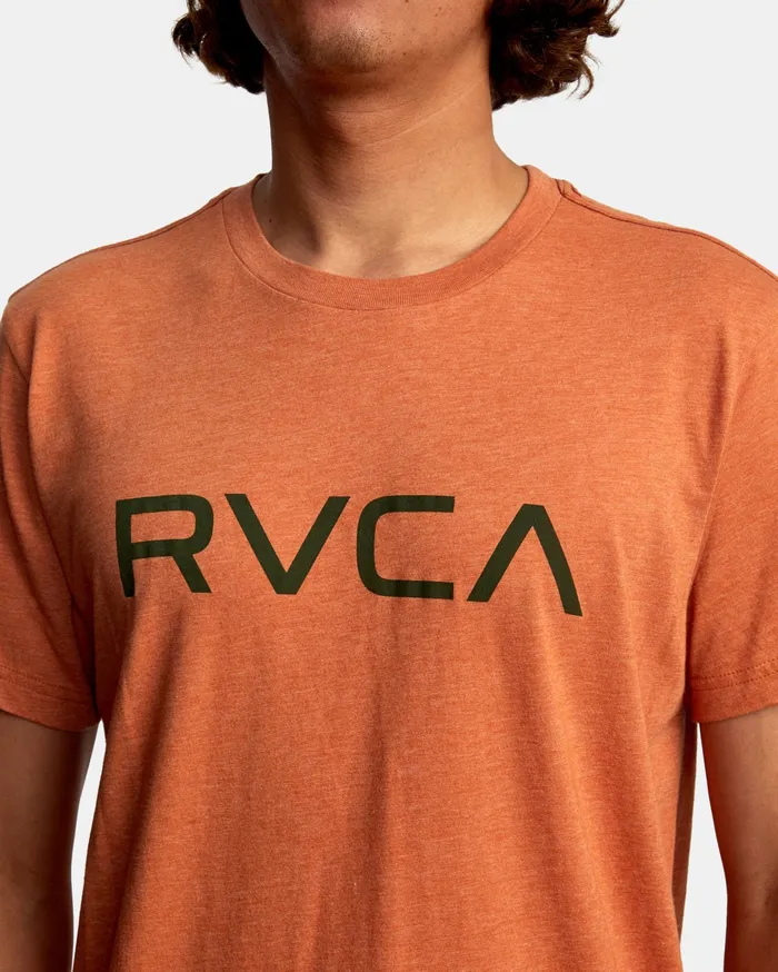 RVCA Mens Short Sleeves Big Rvca Short Sleeve Tee Cocoa Cca
